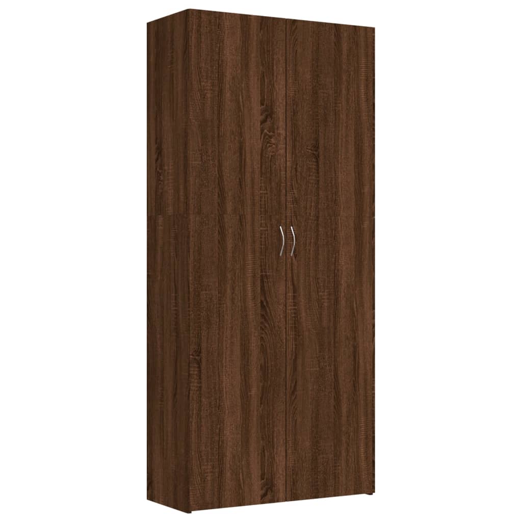 Schoenenkast 80x35,5x180 cm bewerkt hout bruin eikenkleur - AllerleiShop