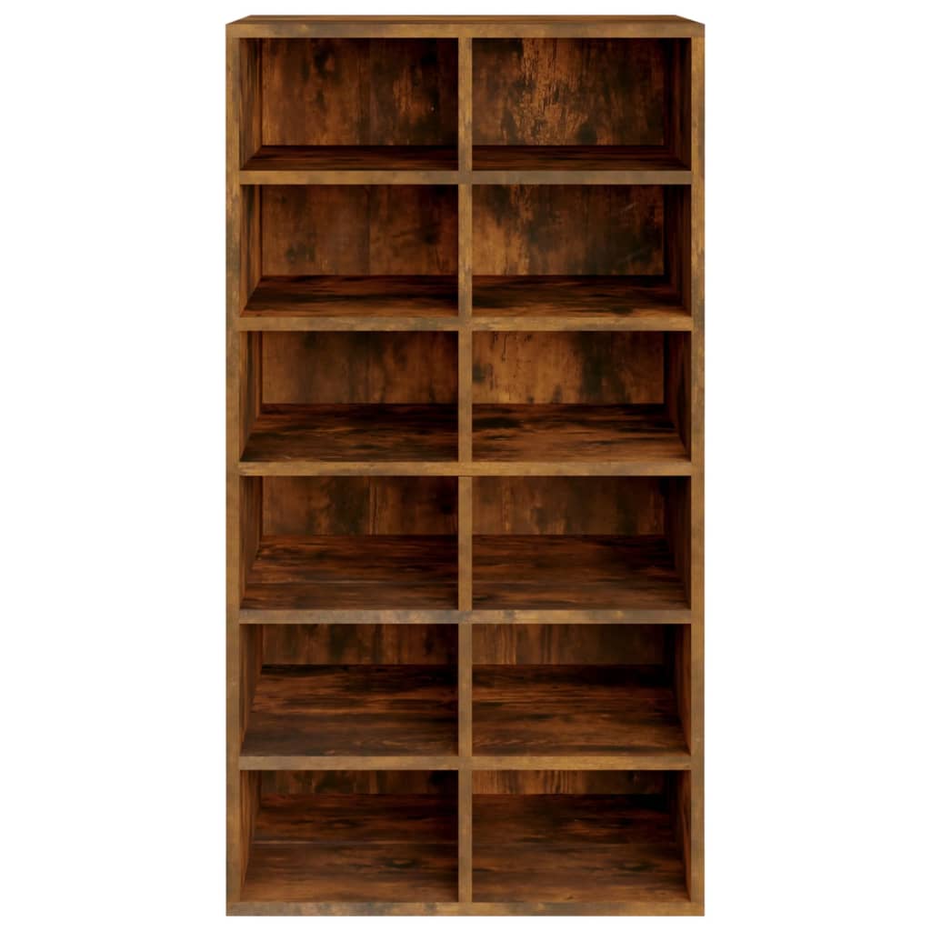 Schoenenrek 54x34x100,5 cm bewerkt hout gerookt eikenkleurig - AllerleiShop