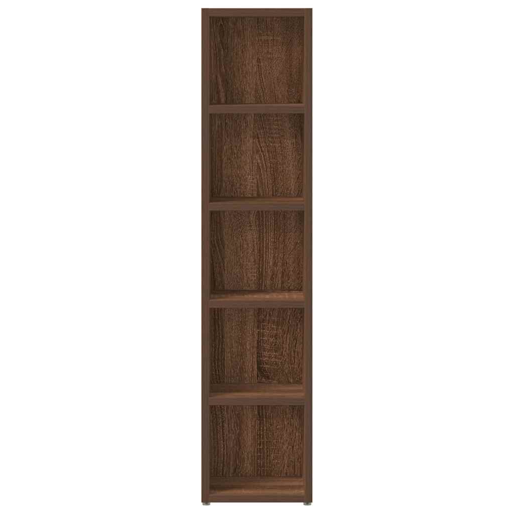 CD-kasten 2 st 21x16x93,5 bewerkt hout bruin eikenkleur - AllerleiShop