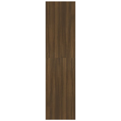 Kledingkast 100x50x200 cm bewerkt hout bruin eikenkleur - AllerleiShop