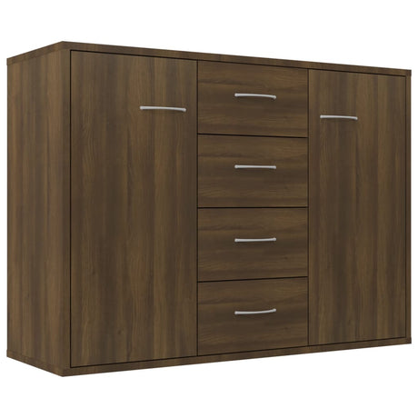 Dressoir 88x30x65 cm bewerkt hout bruin eikenkleur - AllerleiShop