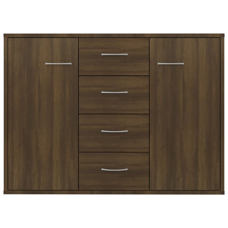 Dressoir 88x30x65 cm bewerkt hout bruin eikenkleur - AllerleiShop