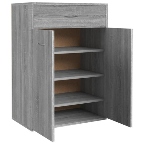 Schoenenkast 60x35x84 cm bewerkt hout grijs sonoma - AllerleiShop