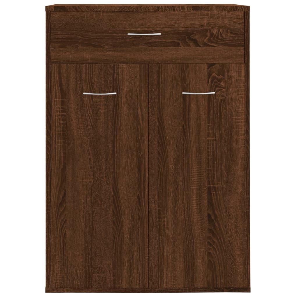 Schoenenkast 60x35x84 cm bewerkt hout bruin eikenkleur - AllerleiShop