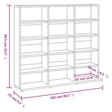 Cd-kast 102x23x89,5 cm bewerkt hout gerookt eikenkleurig - AllerleiShop