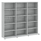 Cd-kast 102x23x89,5 cm bewerkt hout grijs sonoma eikenkleurig - AllerleiShop