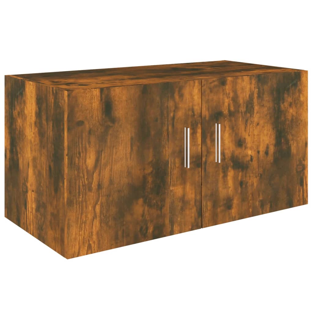 Hangkast 80x39x40 cm bewerkt hout gerookt eikenkleurig - AllerleiShop