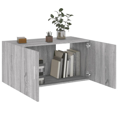 Hangkast 80x39x40 cm bewerkt hout grijs sonoma eikenkleurig - AllerleiShop