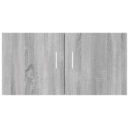 Hangkast 80x39x40 cm bewerkt hout grijs sonoma eikenkleurig - AllerleiShop