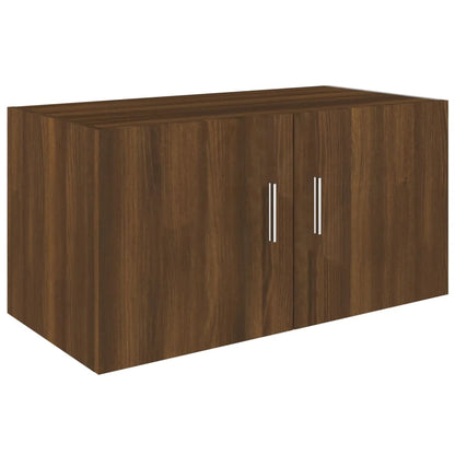 Hangkast 80x39x40 cm bewerkt hout bruin eikenkleur - AllerleiShop