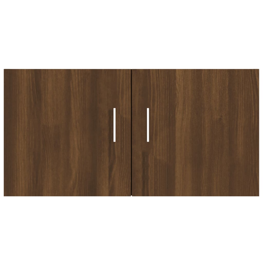 Hangkast 80x39x40 cm bewerkt hout bruin eikenkleur - AllerleiShop