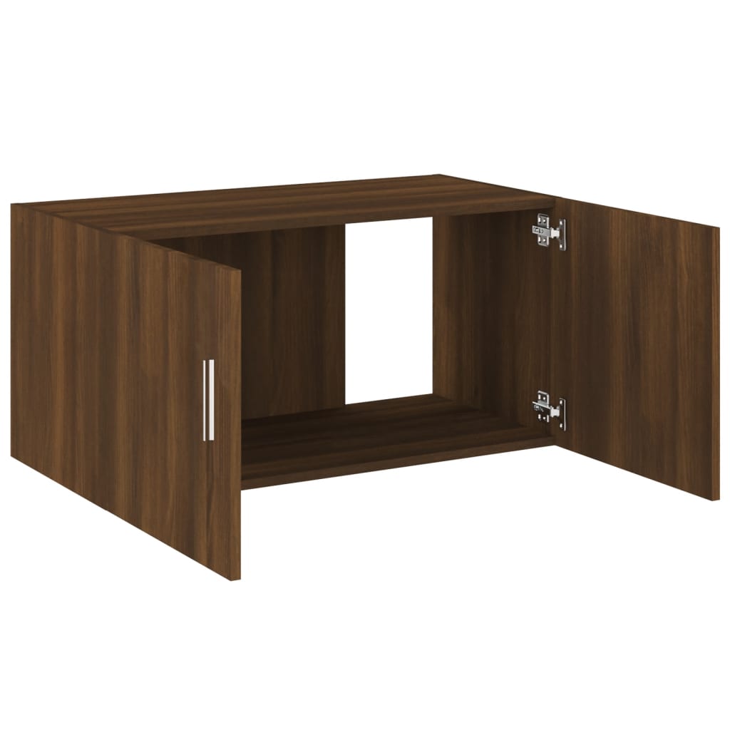 Hangkast 80x39x40 cm bewerkt hout bruin eikenkleur - AllerleiShop