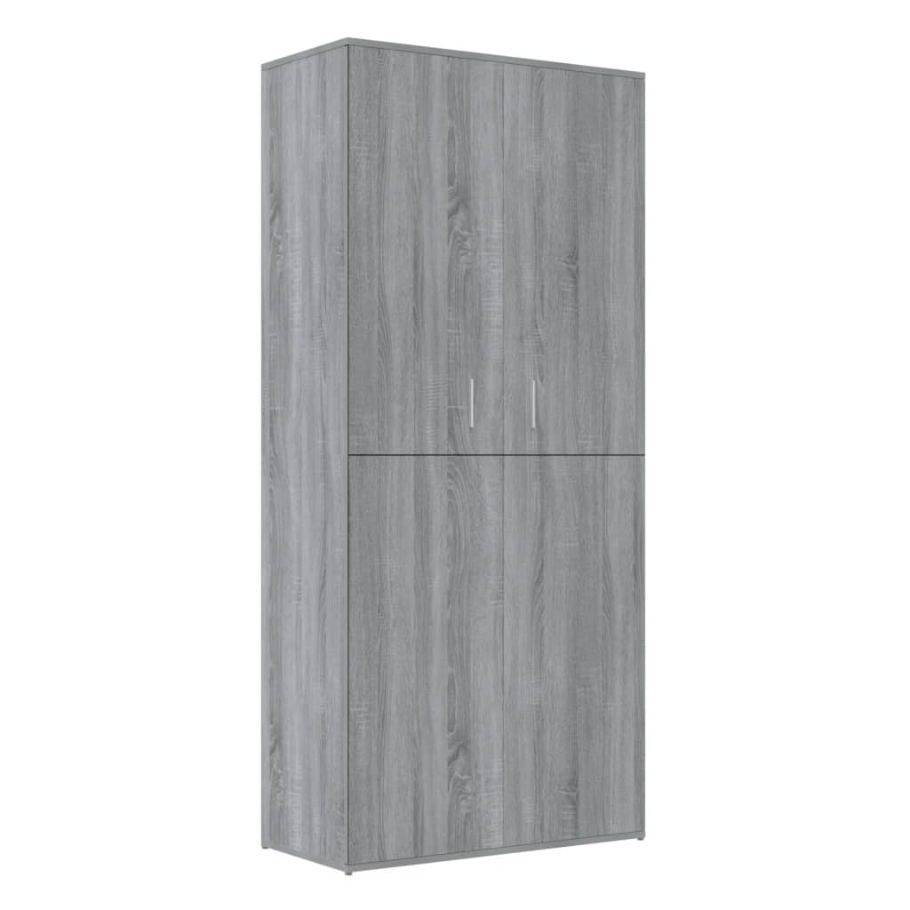 Schoenenkast 80x39x178 cm bewerkt hout grijs sonoma eikenkleur - AllerleiShop