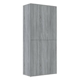 Schoenenkast 80x39x178 cm bewerkt hout grijs sonoma eikenkleur - AllerleiShop