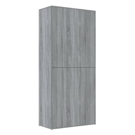 Schoenenkast 80x39x178 cm bewerkt hout grijs sonoma eikenkleur - AllerleiShop