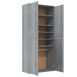 Schoenenkast 80x39x178 cm bewerkt hout grijs sonoma eikenkleur - AllerleiShop