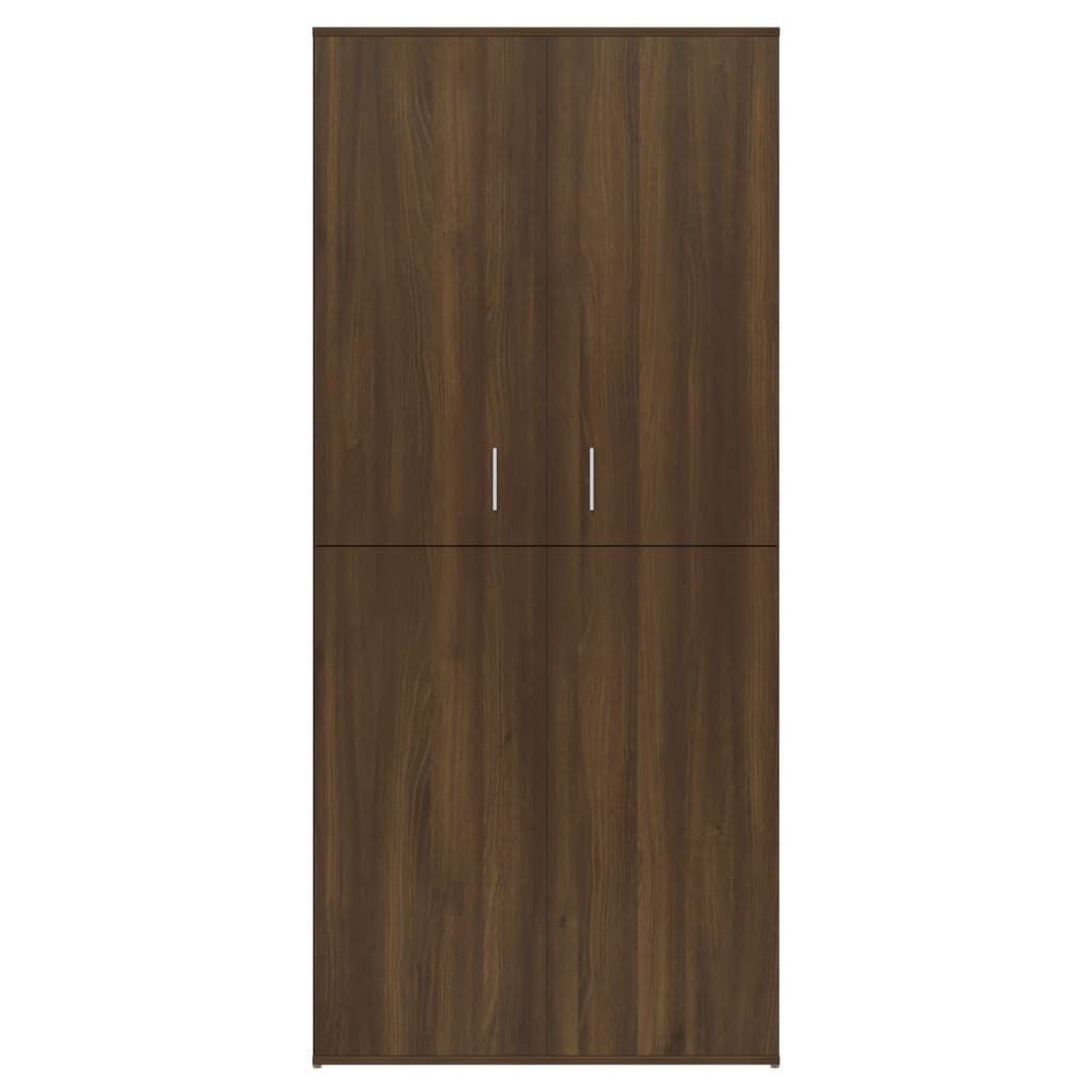 Schoenenkast 80x39x178 cm bewerkt hout bruin eikenkleur - AllerleiShop