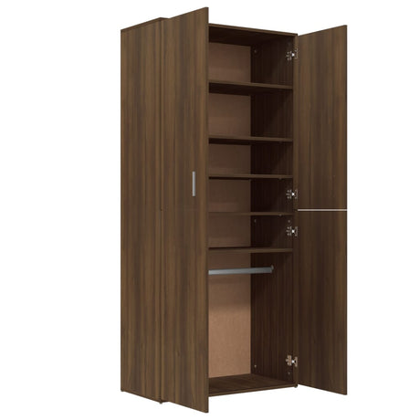 Schoenenkast 80x39x178 cm bewerkt hout bruin eikenkleur - AllerleiShop