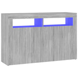 Dressoir met LED-verlichting 115,5x30x75 cm grijs sonoma eiken - AllerleiShop