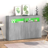 Dressoir met LED-verlichting 115,5x30x75 cm grijs sonoma eiken - AllerleiShop