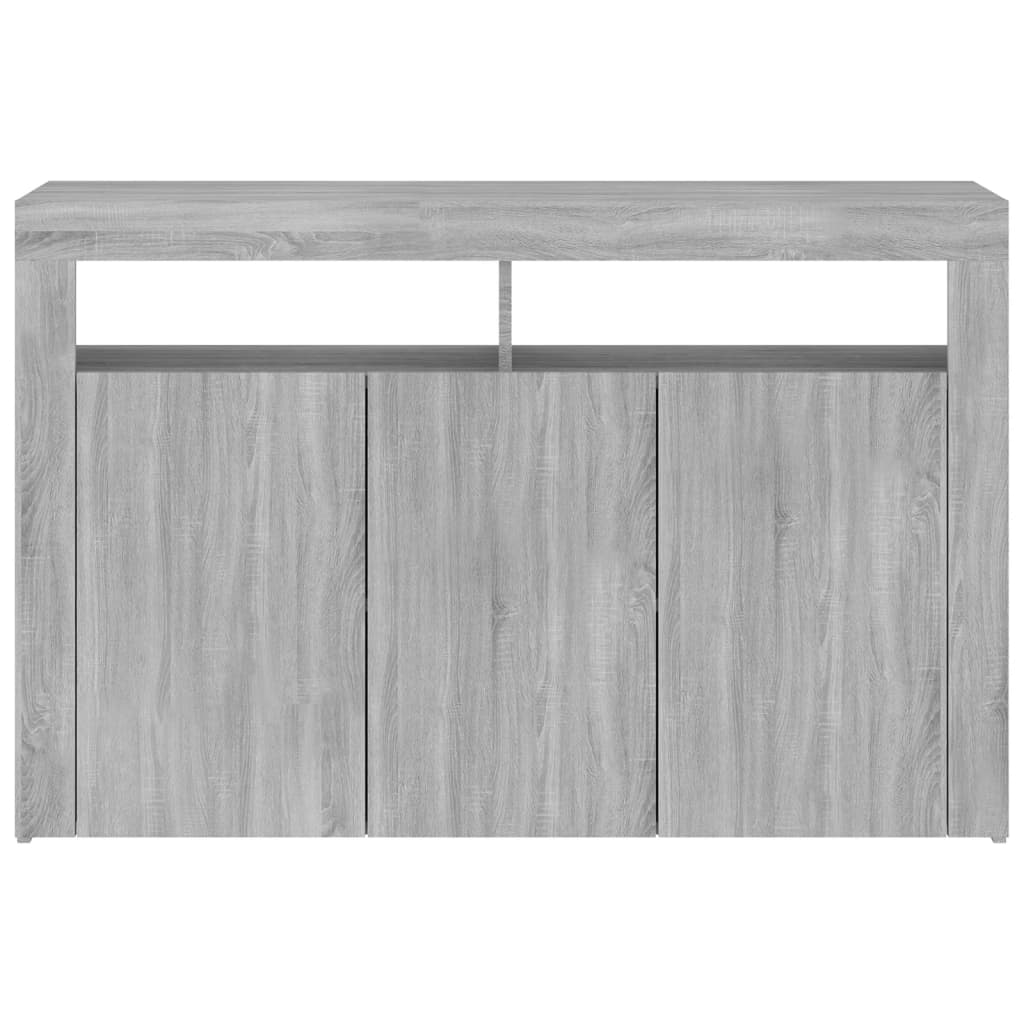 Dressoir met LED-verlichting 115,5x30x75 cm grijs sonoma eiken - AllerleiShop