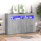 Dressoir met LED-verlichting 115,5x30x75 cm grijs sonoma eiken - AllerleiShop