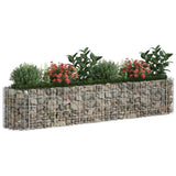 Gabion plantenbak verhoogd 260x50x50 cm gegalvaniseerd ijzer