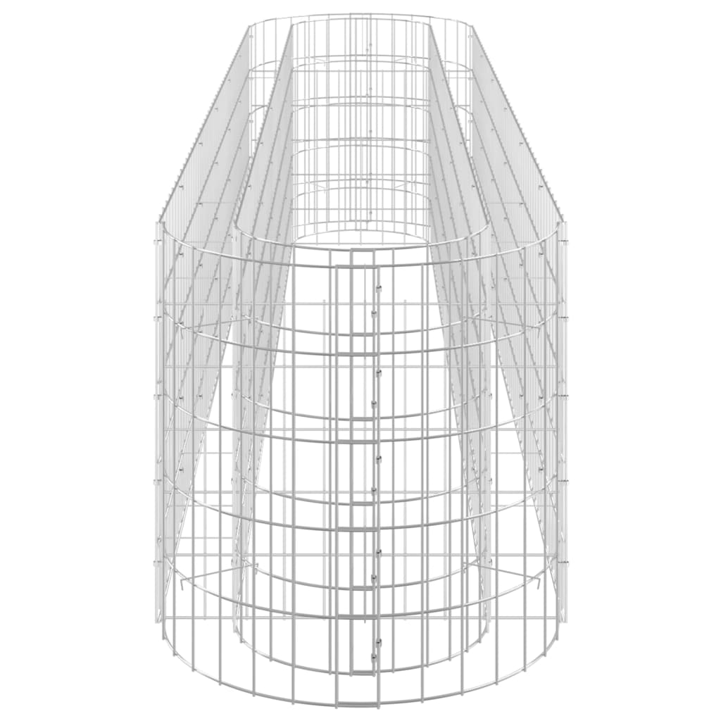 Gabion plantenbak verhoogd 260x50x50 cm gegalvaniseerd ijzer