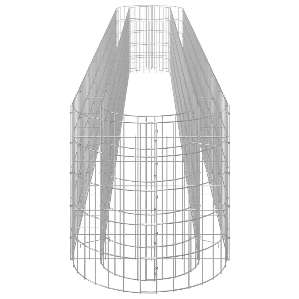 Gabion plantenbak verhoogd 400x50x50 cm gegalvaniseerd ijzer