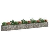 Gabion plantenbak verhoogd 540x50x50 cm gegalvaniseerd ijzer