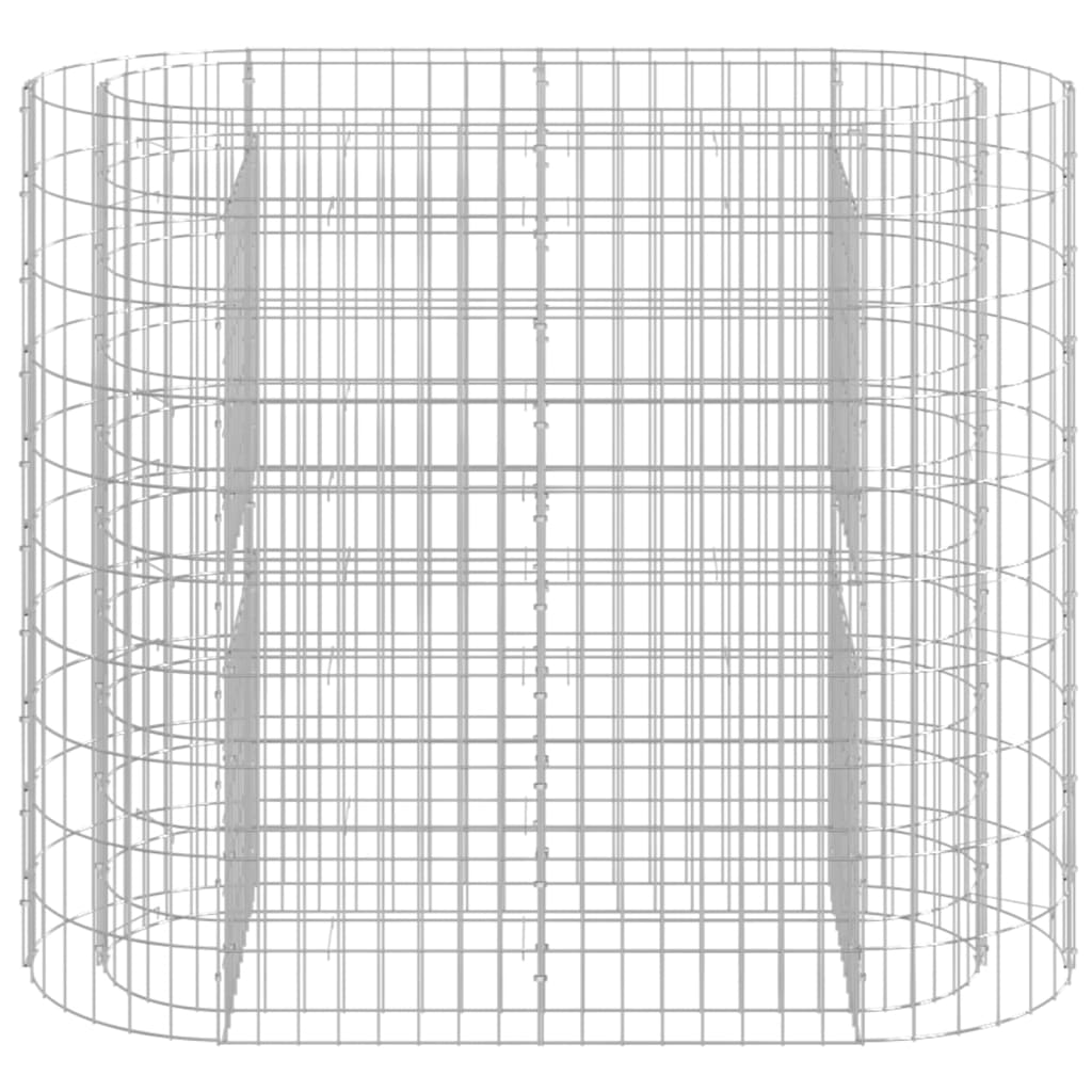 Gabion plantenbak verhoogd 120x50x100 cm gegalvaniseerd ijzer