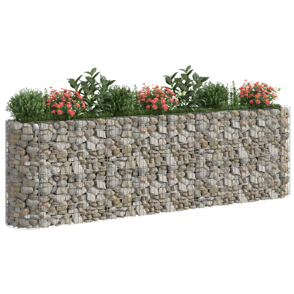 Gabion plantenbak verhoogd 330x50x100 cm gegalvaniseerd ijzer