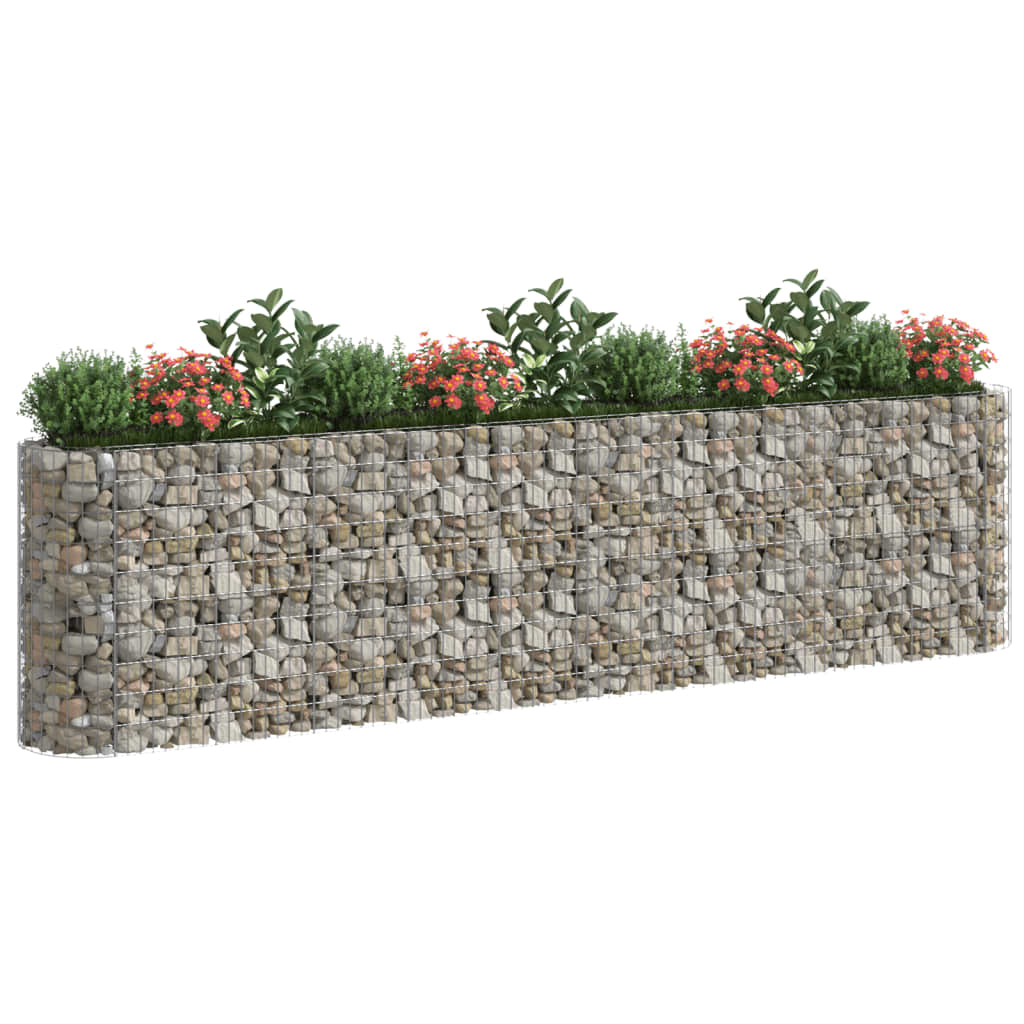 Gabion plantenbak verhoogd 400x50x100 cm gegalvaniseerd ijzer