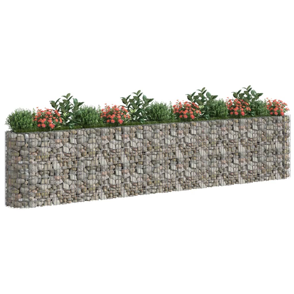 Gabion plantenbak verhoogd 470x50x100 cm gegalvaniseerd ijzer