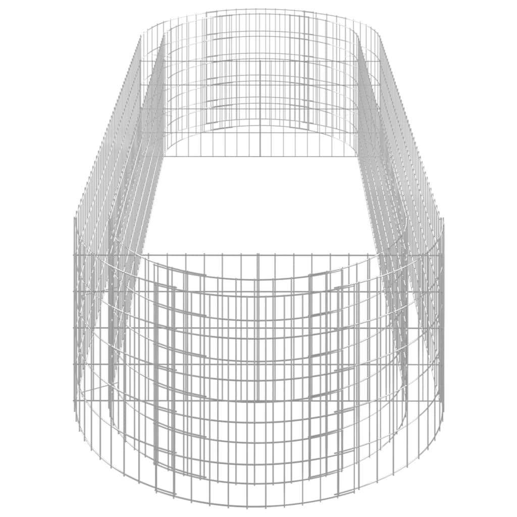 Gabion plantenbak verhoogd 300x100x50 cm gegalvaniseerd ijzer