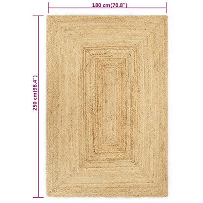 Vloerkleed handgemaakt 80x250 cm jute - AllerleiShop