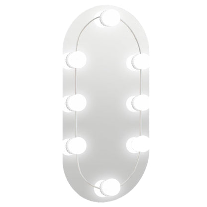 Spiegel met LED-verlichting 40x20 cm glas ovaal - AllerleiShop