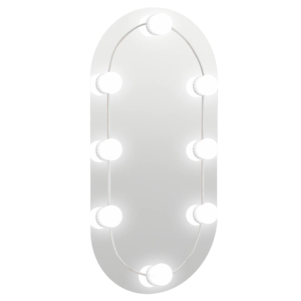 Spiegel met LED-verlichting ovaal 60x30 cm glas - AllerleiShop