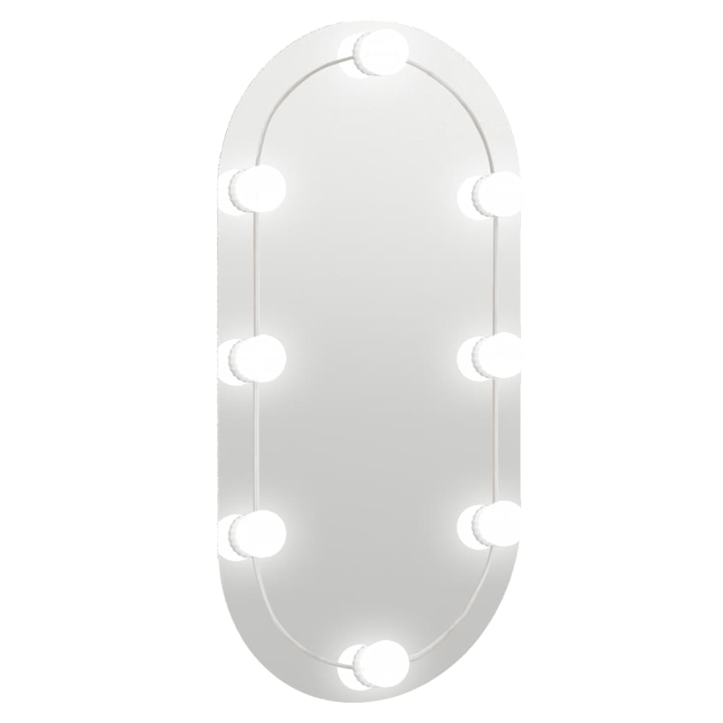 Spiegel met LED-verlichting ovaal 80x40 cm glas - AllerleiShop