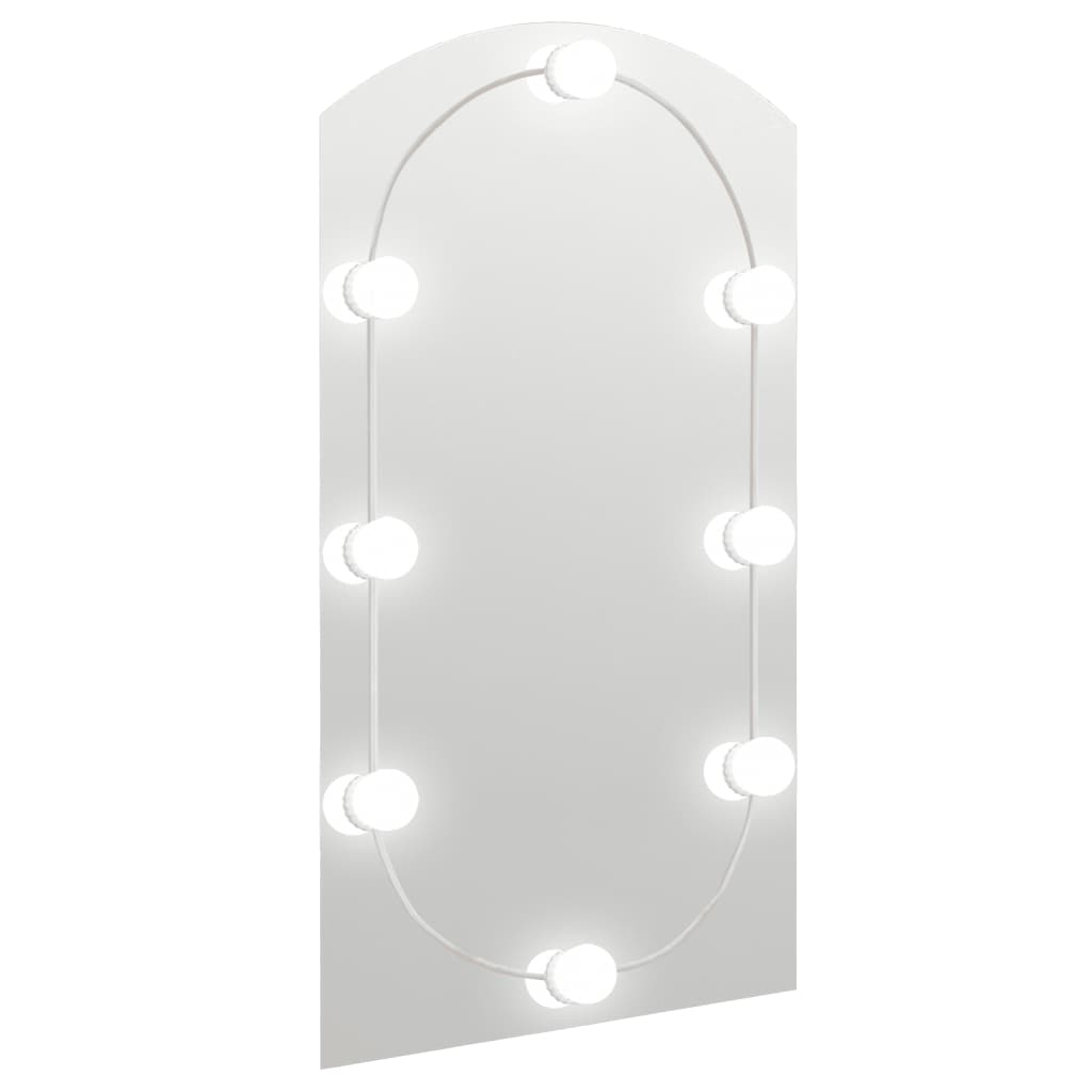 Spiegel met LED-verlichting boog 90x45 cm glas - AllerleiShop