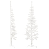 Kunstkerstboom half met standaard smal 120 cm wit - AllerleiShop