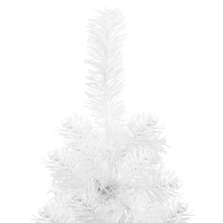 Kunstkerstboom half met standaard smal 120 cm wit - AllerleiShop