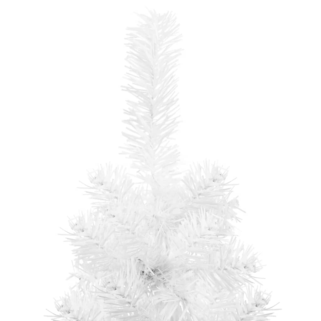 Kunstkerstboom half met standaard smal 150 cm wit - AllerleiShop