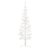 Kunstkerstboom half met standaard smal 180 cm wit - AllerleiShop