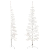 Kunstkerstboom half met standaard smal 180 cm wit - AllerleiShop