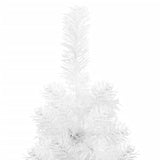 Kunstkerstboom half met standaard smal 210 cm wit - AllerleiShop