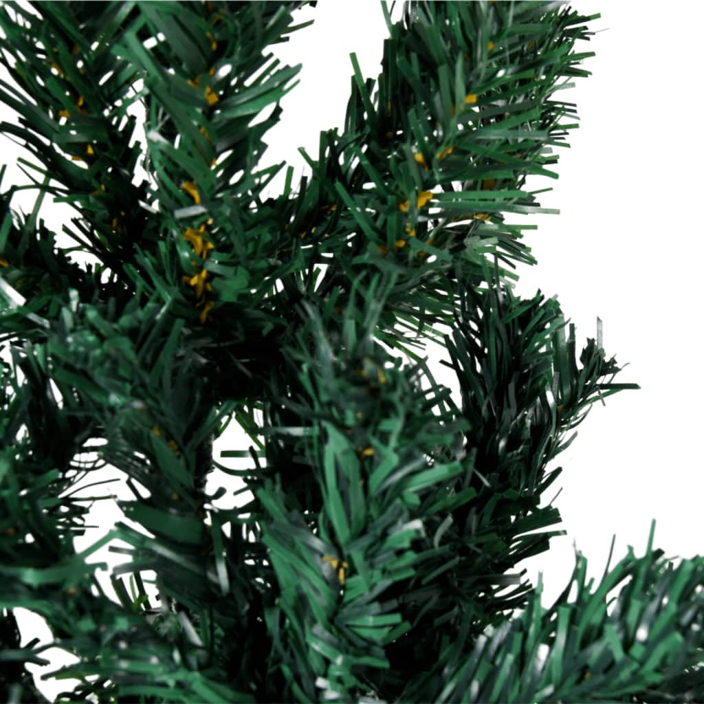 Kunstkerstboom half met standaard smal 120 cm groen - AllerleiShop