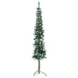 Kunstkerstboom half met standaard smal 210 cm groen - AllerleiShop