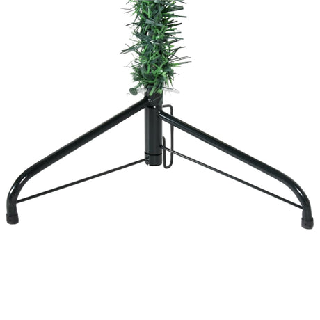 Kunstkerstboom half met standaard smal 210 cm groen - AllerleiShop