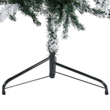 Kunstkerstboom half met sneeuw smal 180 cm - AllerleiShop